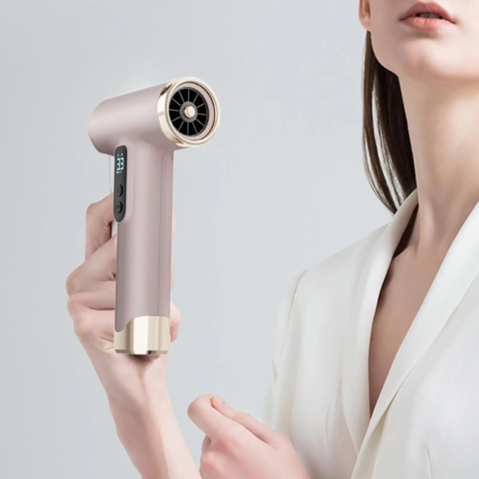 Turbofan-soplador de polvo para el cuidado del cabello, secador de pelo de secado rápido de 3 velocidades, plumero de aire para pintura artística de Hotel al aire libre, limpieza de ordenador de viaje