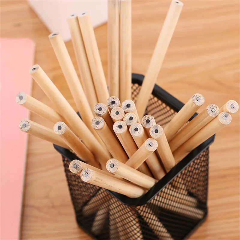 10pcs/Set Log HB Pencil Students Children Practice Writing Pens Sketch Drawing Brushes High Quality School Writing Stationery