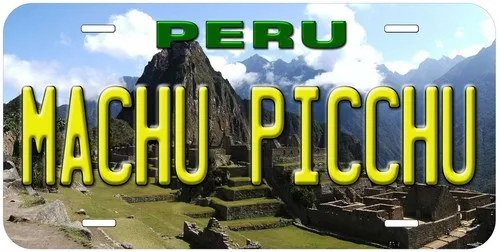 Machu Picchu Peru Aluminum Novelty Car License Plate Aluminum