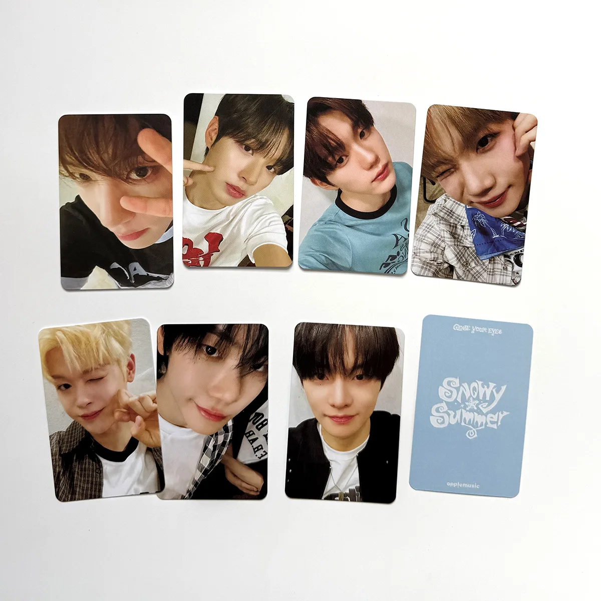 7Pcs/Set Idol CLOSE YOUR EYES New Album Snowy Summer Lomo Cards Special Bonus Cards KENSHIN KYOUNGBAE JMIN SEUNGHO Fans Gifts view 5