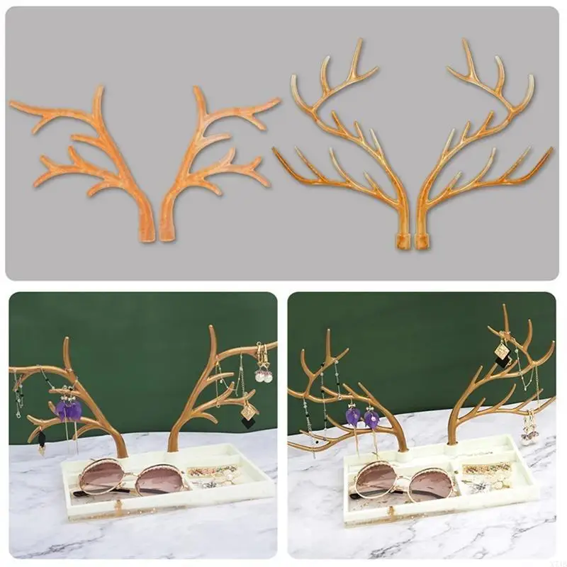 

Deer Horn Silicone Mold Antlers Tree Branch Jewelry Tray Epoxy Resin Mold DIY Cosmetic Holder Casting Mold