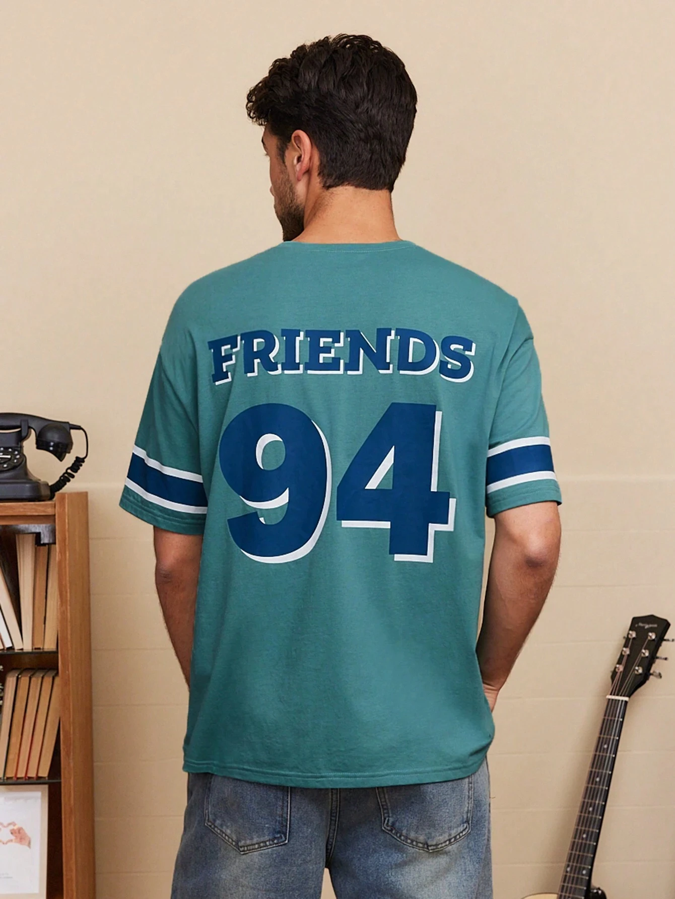 

FRIENDS Number 94 Print Mens T-Shirt Short Sleeve Sportwear Football T-Shirt Vintage Jersey Oversize 5 colors Tees Men Clothes