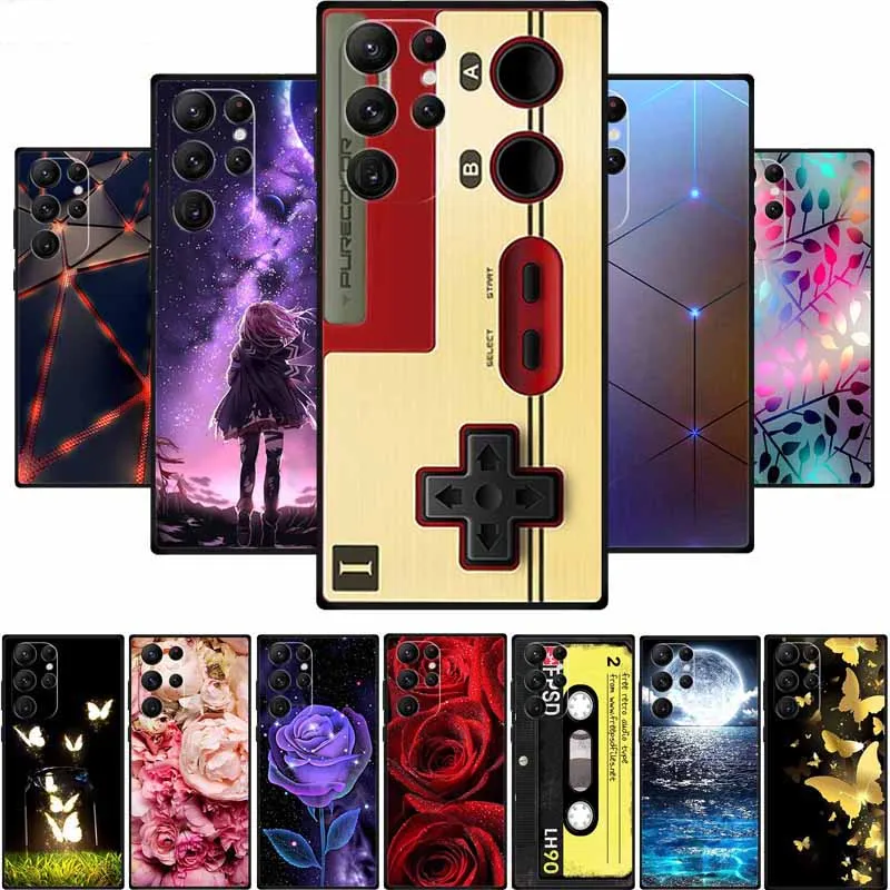 Für Samsung Galaxy S22 Ultra Fall S22 Ultra Coque Weiche Silikon Zurück Abdeckung Fall Für Samsung Galaxy S23 S24 S25 Ultra Telefon Fall
