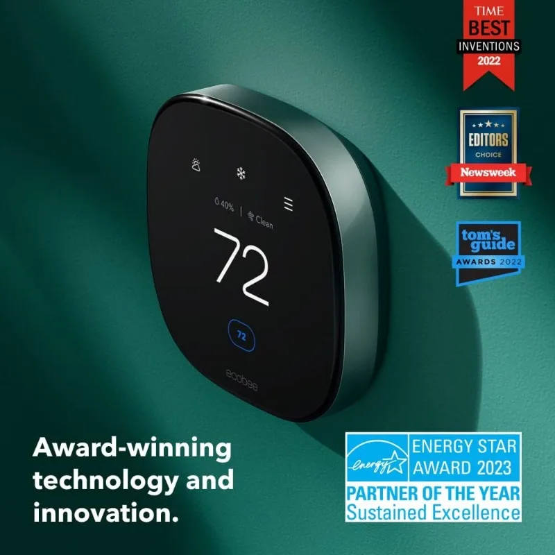 Smart Thermostat Premium with Siri and Alexa and Built in Air Quality Monitor and Smart Sensor with SmartSensor for Doors