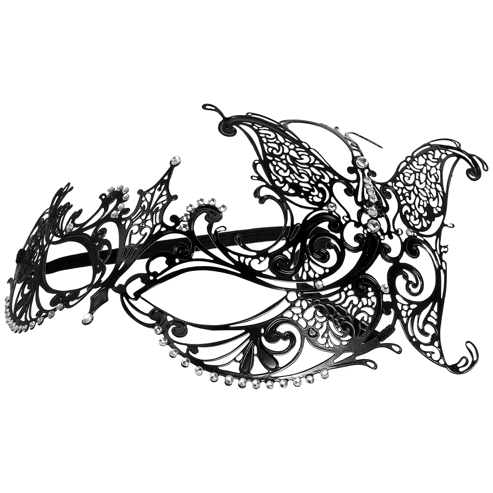 

Butterfly Rhinestone Metal Masquerade Mask Cosplay Costume Party Decorative Halloween Carnival Mask For Women Girls Unique