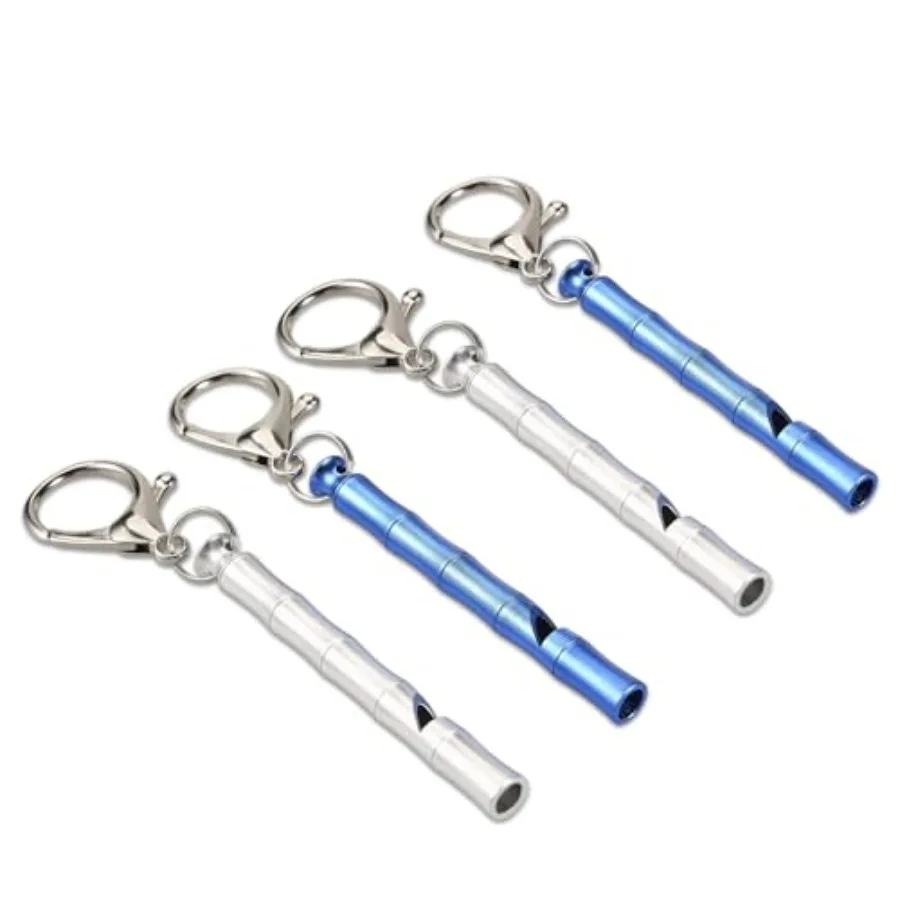 コーチ用ホイッスル 4個パック 教師用ホイッスル キーチェーン付き 審判用ホイッスル 大人用ホイッスル 緊急時 サバイバル ハイキング カヤック用