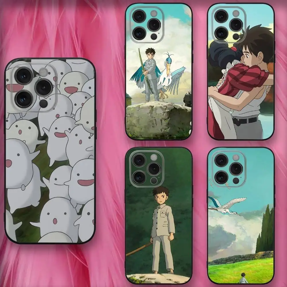 

The Boys And The Heron-ns Phone Case For iPhone 16,se4,15,14,13,12,11,Pro,X,XS,Max,XR,Plus,Mini Soft Black Cover