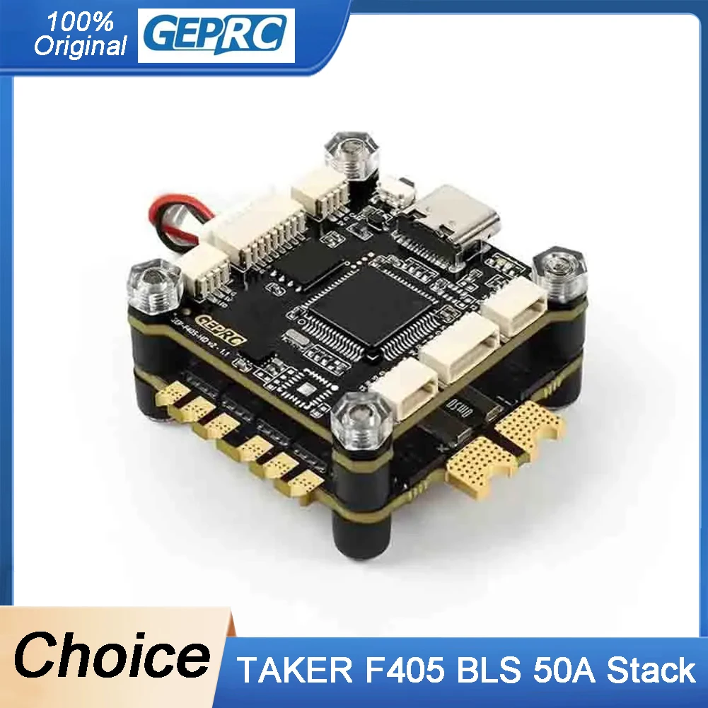 

GEPRC TAKER F405 BLS Stack - 50A 42688-P Gyro, 16MB Black Box Data Analyze, Plug & Play for Racing FPV Drone