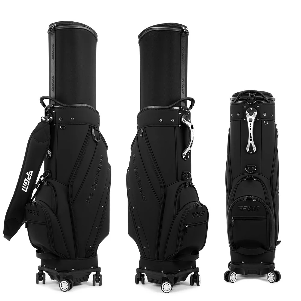 PGM حقائب الغولف الرجال النساء هارد شل تلسكوبي العالمي أربع عجلات شقة دفع حقيبة النقل الجوي QB173 #3