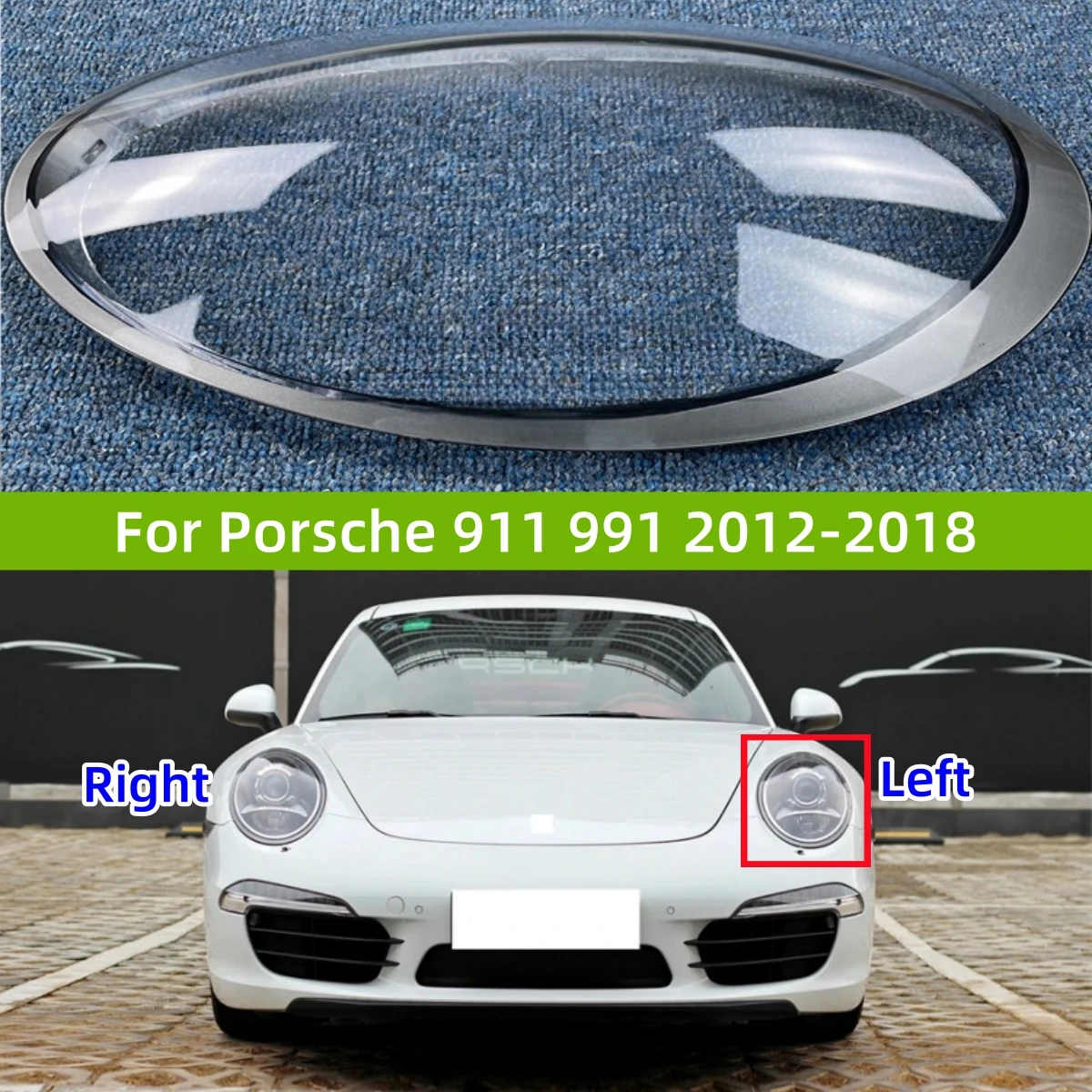 مصابيح أمامية للسيارة زجاج ، عدسات أصلية ، ملحقات بديلة ، Porsche 57 ، من وإلى