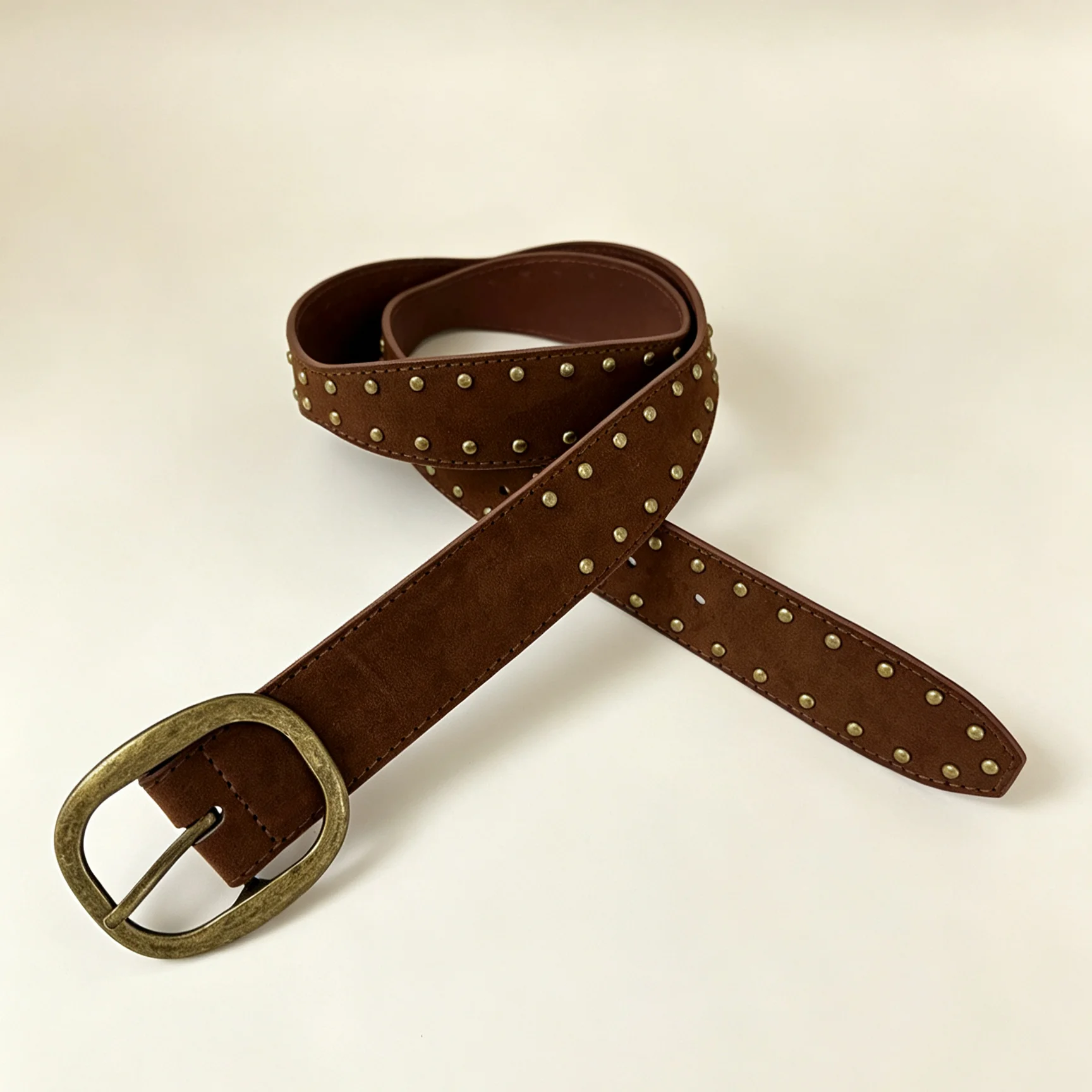 1 unisex waist belt with spike, wave shaped punk hip-hop rock, paired with jeans, suitable for daily versatile parties