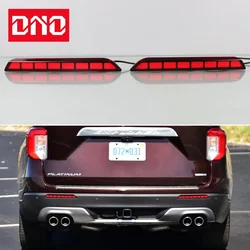 Car LED Rear Bumper Fog Lamps For Ford Explorer 2019 2020 2021 2022 Brake Light Turn Signal Backup Reflector Lamp Taillight