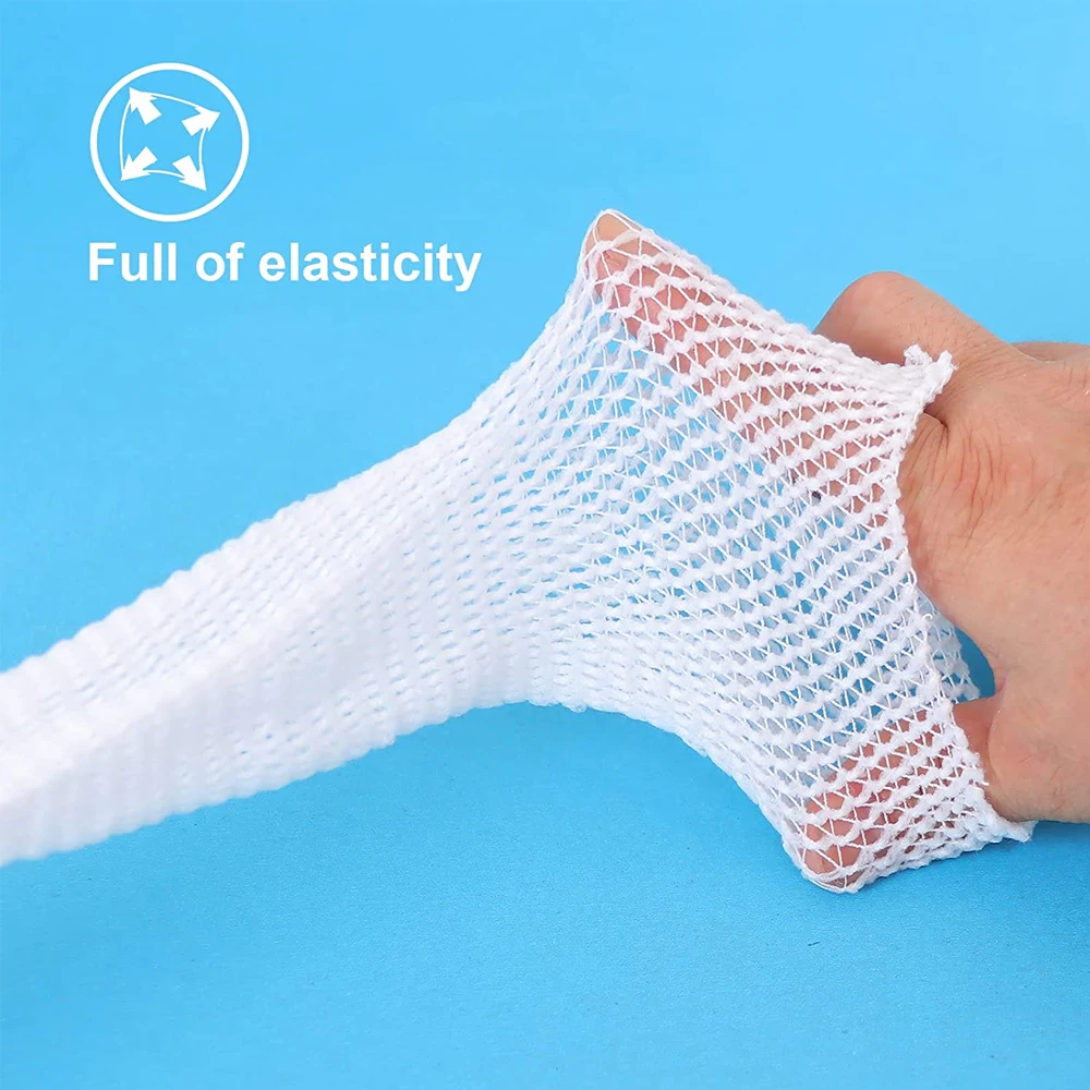 1 Rolle elastisches Netz, Wundverband, Netz, röhrenförmiger Verband, Netzschlauch, röhrenförmiger Gaze-Fix, atmungsaktiver Verbandhalter für Erwachsene, Knöchel – Detail 7