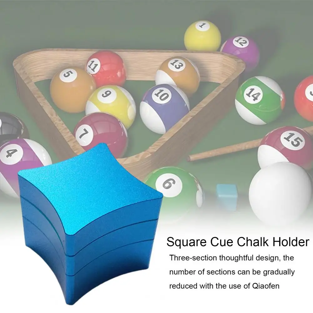 Durable Chalk Holder Portable Magnetic Pool Cue Chalk Holder Aluminum Alloy Snooker Chalk Box Carrier Case for Billiard