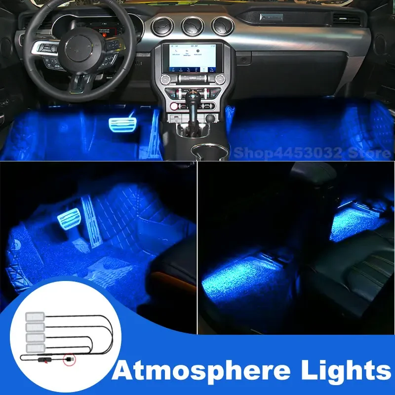 

Автомобильные аксессуары для Ford Mustang Gt Transit Connect Escape Flex Fusion, светодиодная лампа, внешний Usb-интерфейс, автомобиль синего цвета