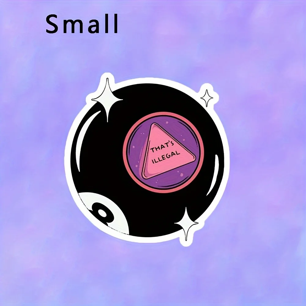 1개 멋진 'Illegal 8-Ball' 비닐 데칼 - 휴대폰 케이스/노트북/물병용 독특한 장식