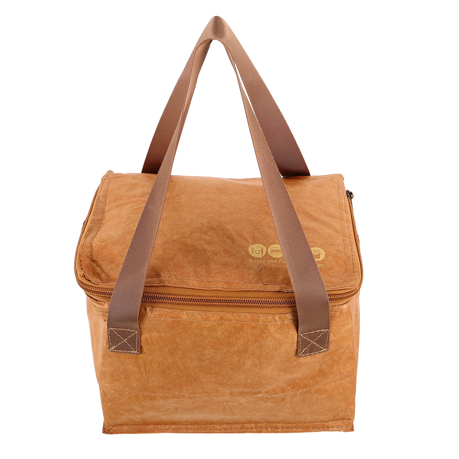 

Outdoor Insulated Lunch Box 8.65X7.47X5.89In Thermal Bento Bag For Camping Picnic Work Reusable Foldable Cooler Tote With