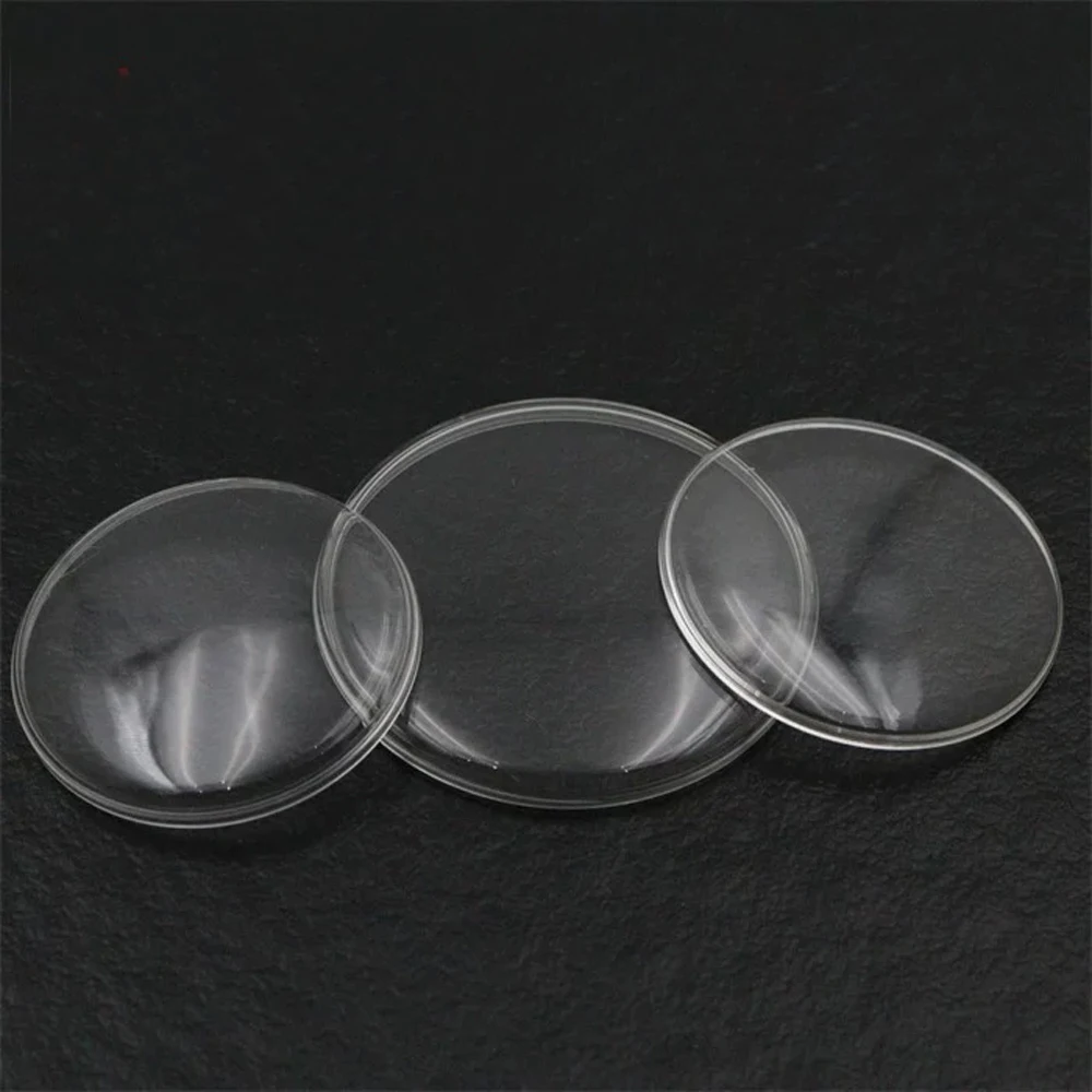 Lot de 25 verres de montre en acrylique de 21,6 mm à 32,2 mm, pièces de rechange en verre organique, vente en gros