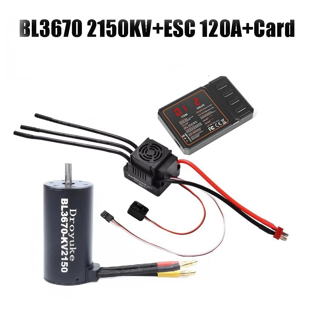 Waterdicht 3660 2600KV/3300KV/3800KV & 3670 1900KV 2150KV/2650KV Borstelloze Motor 80A/120A Borstelloze Esc combo Set Voor 1/8 Rc Auto