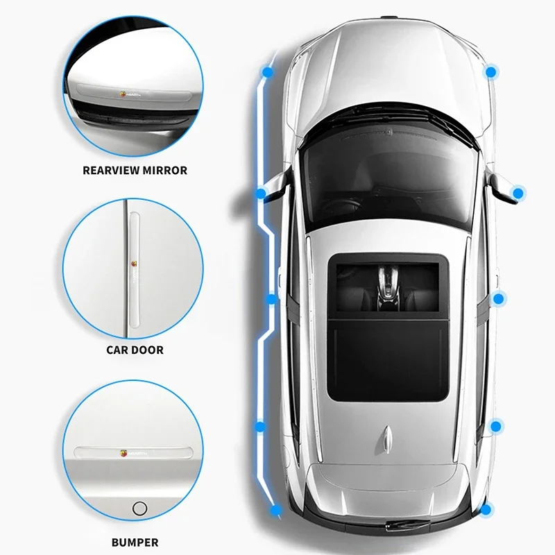 Transparent Anti-collision Strips Silicone Car Door Scratch Protection Sticker For Fiat Abarth 595 Abarth 500 Abarth 124 Spider - view 4