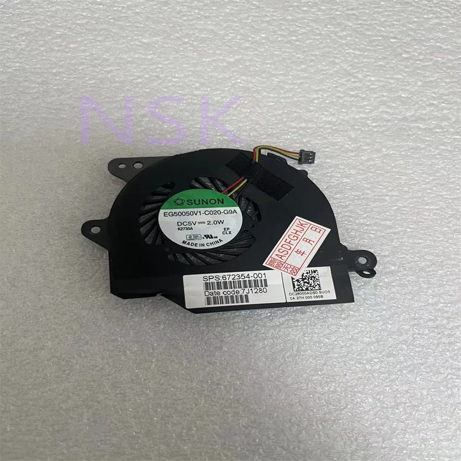 Imagem -03 - Ventilador Cpu Original para hp Folio Dissipação de Calor 672354001 Eg50050v1-c020-g9a 131000 13-1015tu Teste de 100