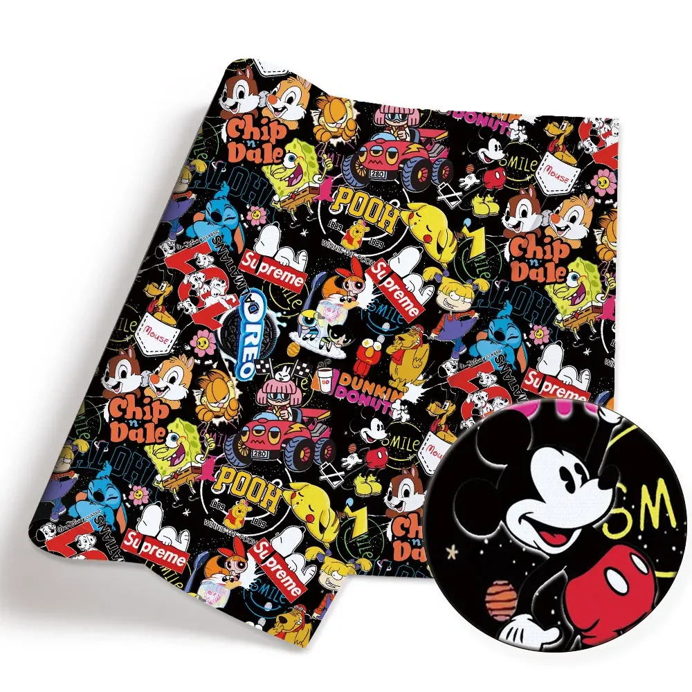 폴리 에스터 코 튼 만화 패브릭 140*50cm 수 제 바느질 패치 워크 퀼트 아기 드레스 홈 시트 인쇄 패브릭 바느질 어린이