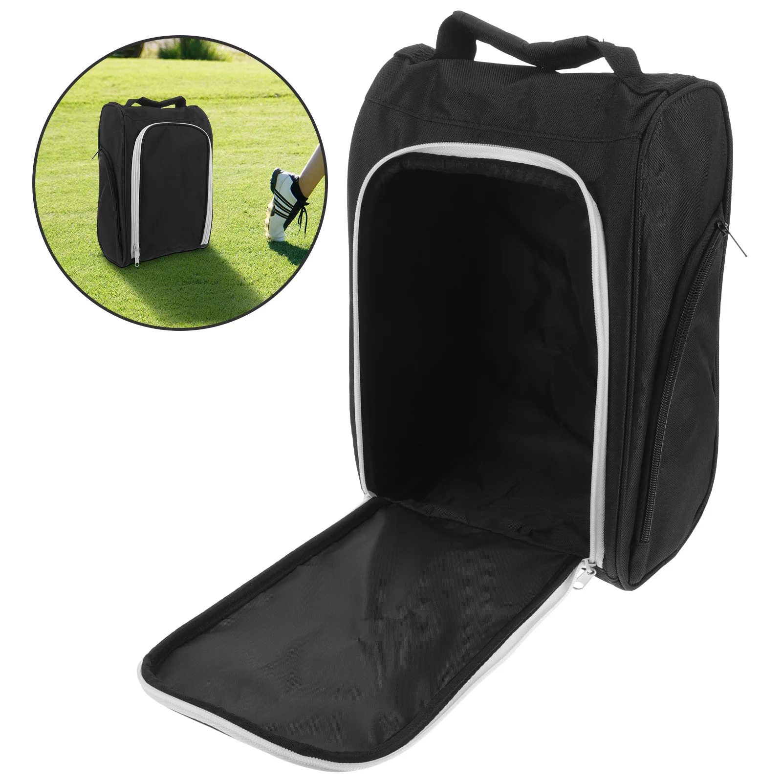 Golf Shoe Bag Durable Cloth Zippered Portable Sneaker Organizer Travel Shoes Pouch Golfing Shoes Storage Golf Shoe Bag