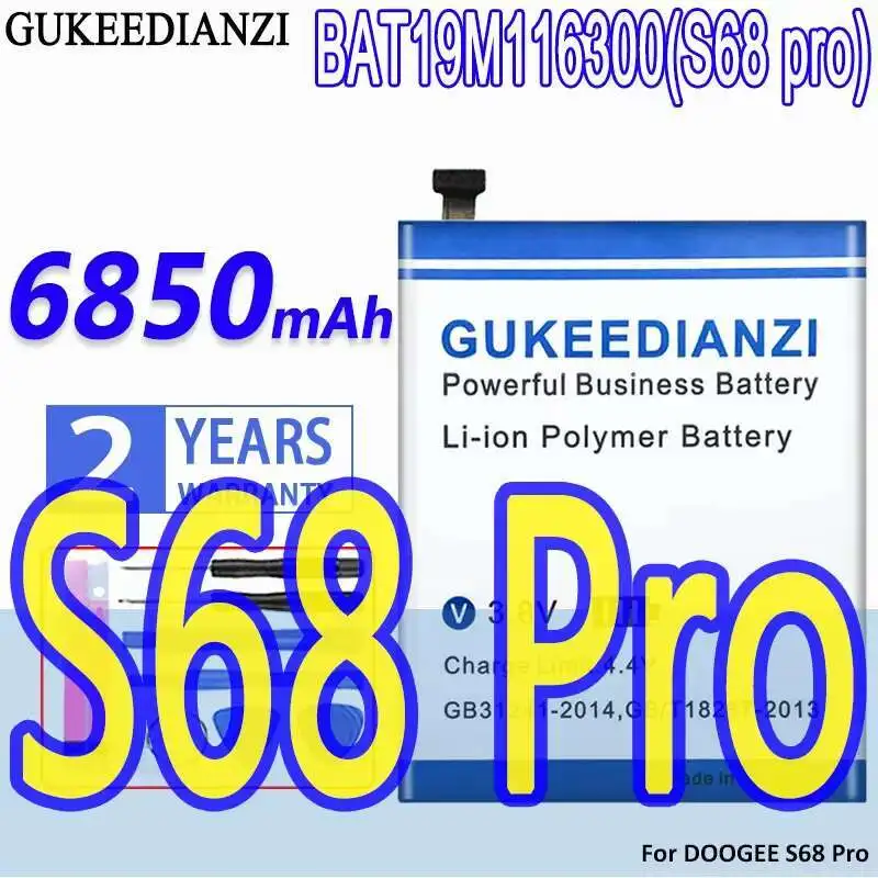 

Надежный источник питания для Doogee S68 Pro S68pro BAT19M116300, аккумулятор мобильного телефона 6850 мАч