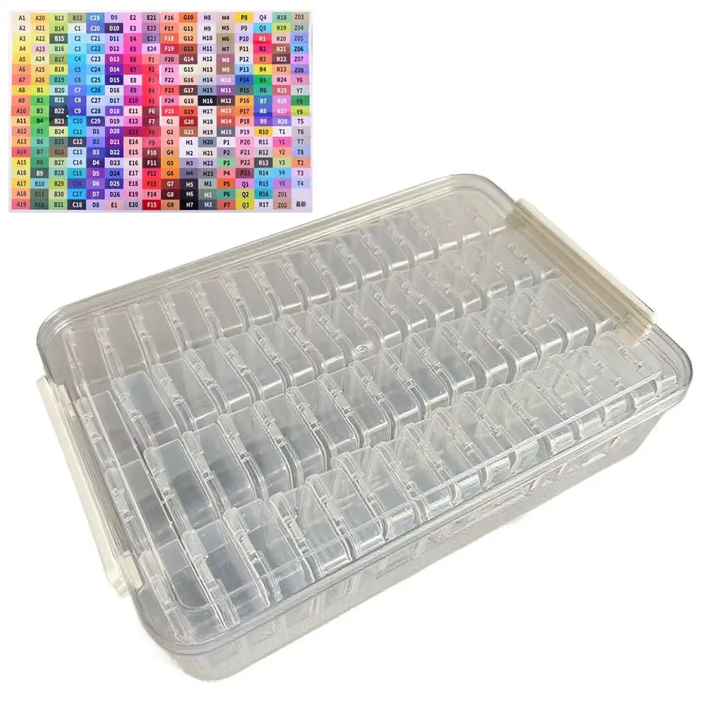Großer Organizer für Schmelzperlen mit Abdeckung Transparente Perlenaufbewahrungsbox Multifunktional Platzsparend