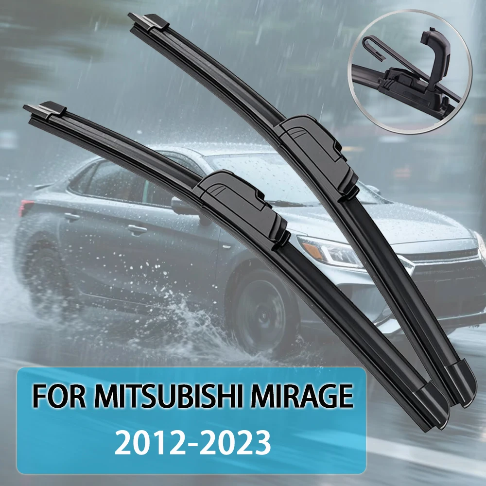 

Для Mitsubishi Mirage LA (Hatch Sedan) 2012-2023 автомобильные щетки стеклоочистителя, передние дворники, подходят для U-образного крючка, щетки стеклоочистителя ветрового стекла, авто