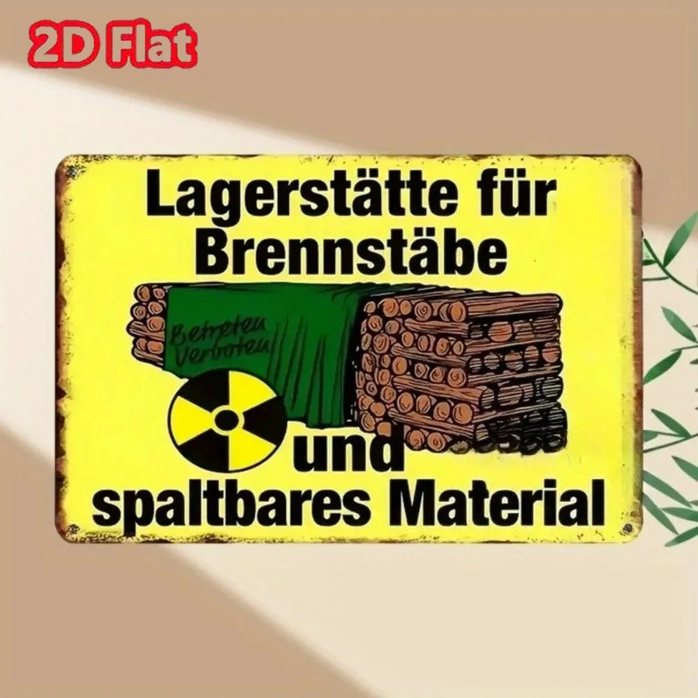 Vintage Nuclear Fuel Storage Tin Sign - 12x8