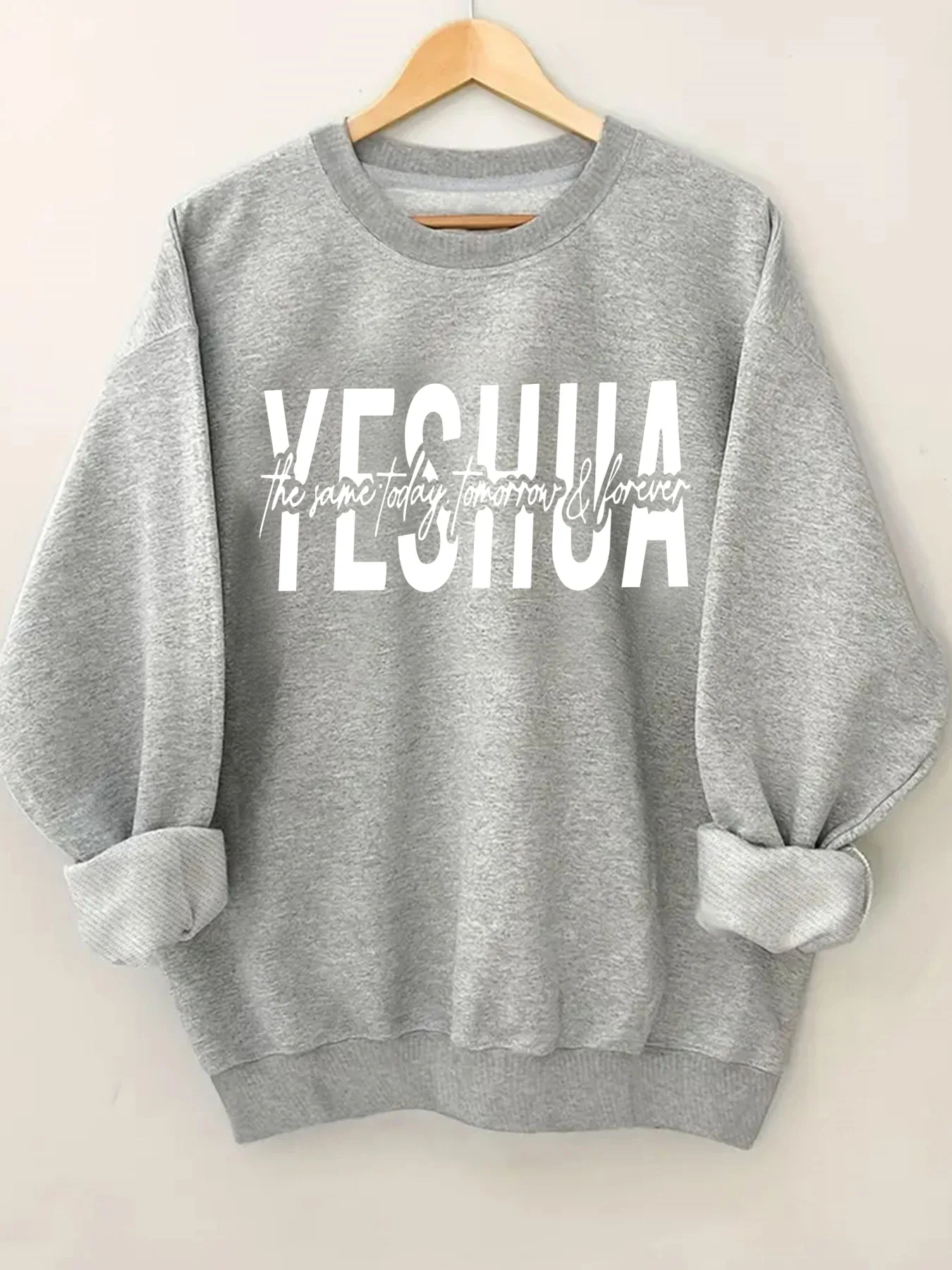 

Модная толстовка с круглым вырезом и буквенным принтом для женщин, стильная повседневная уличная одежда