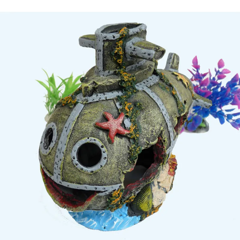 

Large Aquarium Fish Tank Decorations 25cm Resin Submarine Ornaments Fish Shrimp Shelter Cave Landscaping Accessories