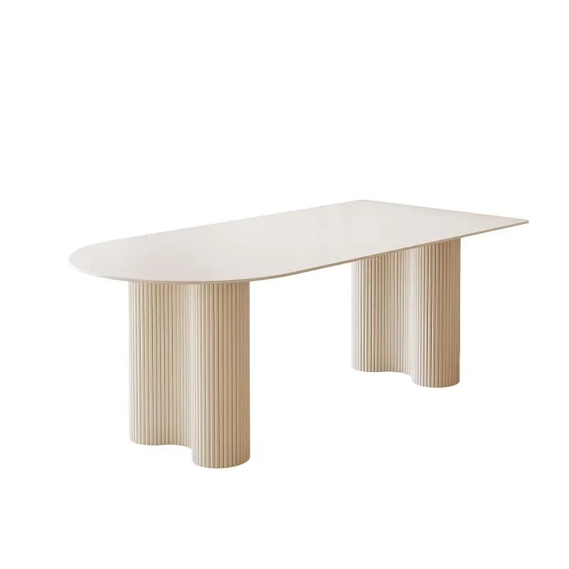 Mesa De comedor blanca para balcón, mueble minimalista japonés De lujo para Cocina, diseño moderno, Muebles para el hogar