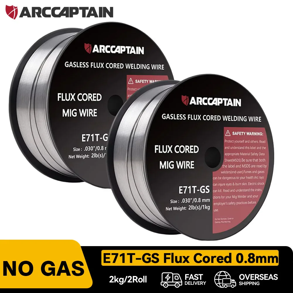 2KG 0.8mm Flux Cored Without Gas MIG Welding Wire Carbon Steel Self-Shielded E71T-GS Solder Accessories For MIG Welding Machine