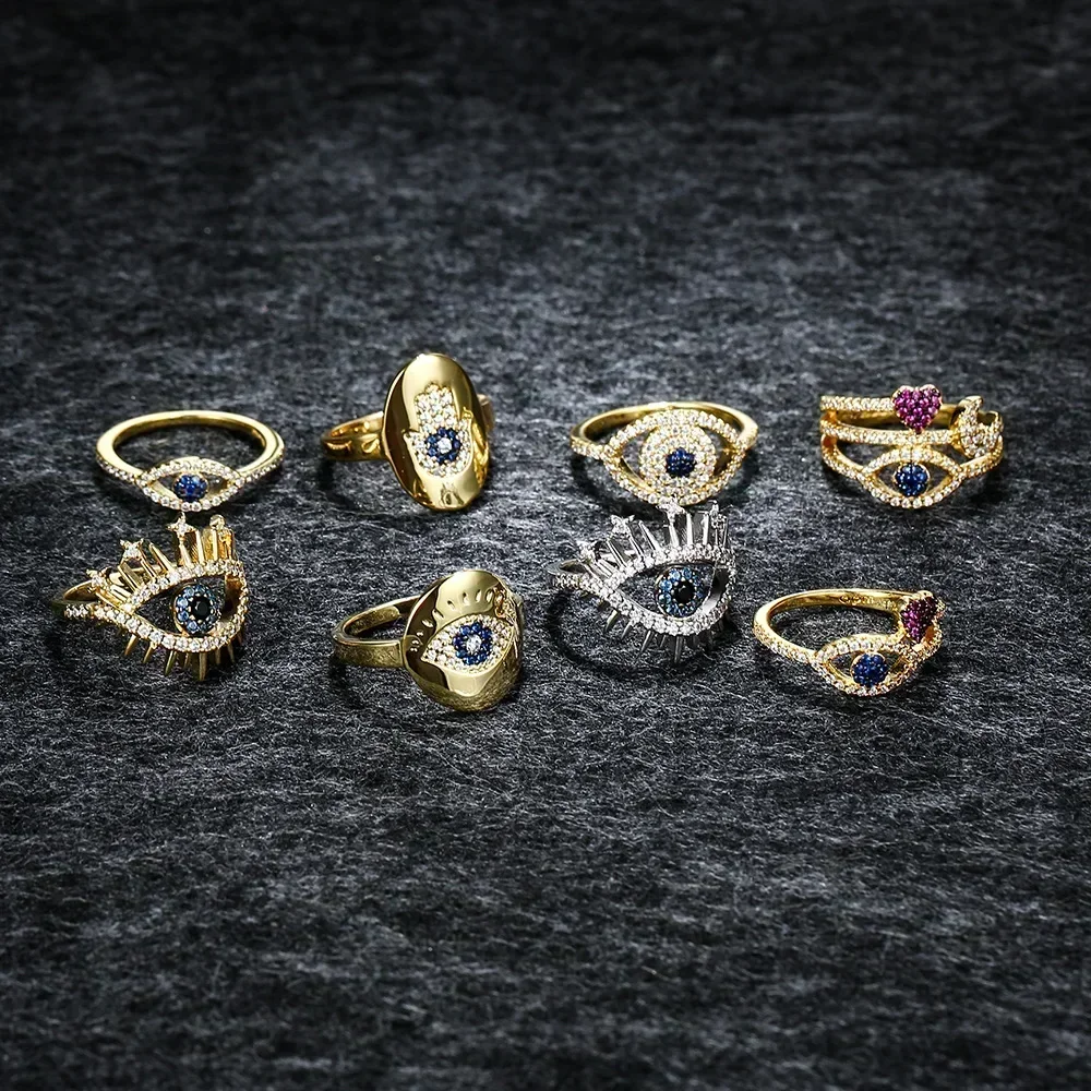 

LI KI High Quality 925 Silver Devil's Eye Ring Personalized Elegant Jewelry Gift For Your Girlfriend