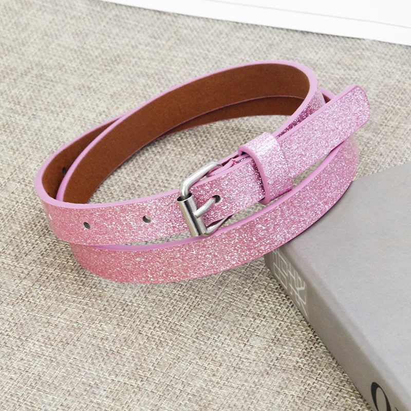 Y2K Belt Glitter Belt Design Style Pink Silver Belt Female Gm1588 music festival belt personality