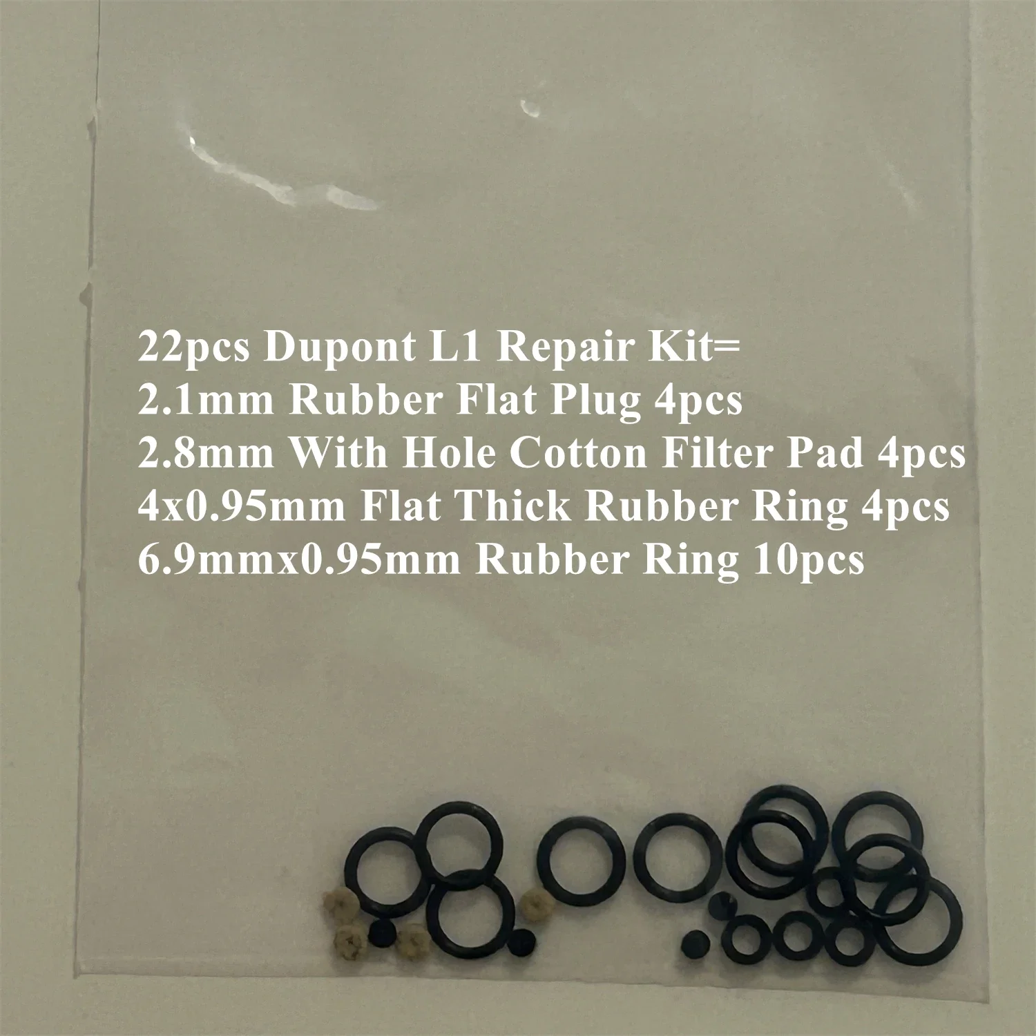 Per Dupont L1 Ligne 1 Set di parti di riparazione per accendisigari 22 pezzi O-ring in gomma Guarnizioni a tappo piatto Filtro Tampone di cotone Accessori per la manutenzione