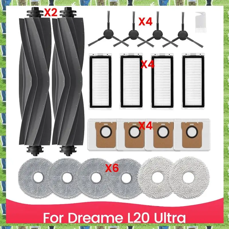 

Аксессуары FTS для Dreame L20 Ultra, основная боковая щетка, фильтр Hepa, подушечки для швабры, запасные части для пылесоса