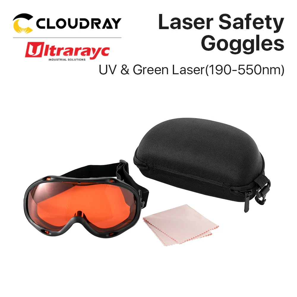 Ultrarayc Laser Safety Goggles 190-550nm OD6+  UV&Green Laser Safety Glasses CE Protective Goggles For UV&Blue&Green Laser