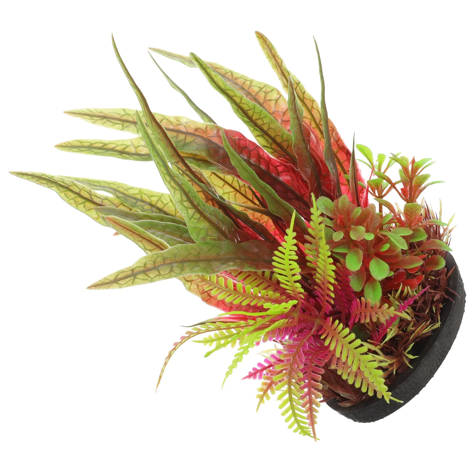 

2Pcs Artificial Fish Tank Plants Plastic Aquarium Grass Realistic Simulation Landscape Decoration Fish Tank Grass