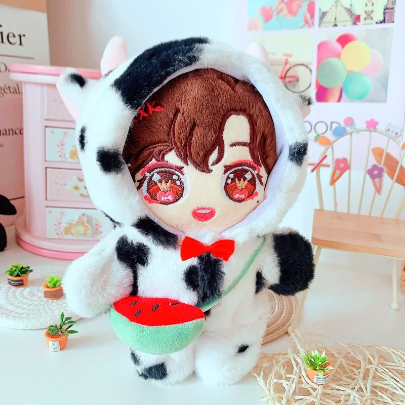 20cm movie star idol Plush Doll Suit cattle cat sheep Body-Shape Doll Accessories Birthday Present Replaceable Clothes Toys Gift