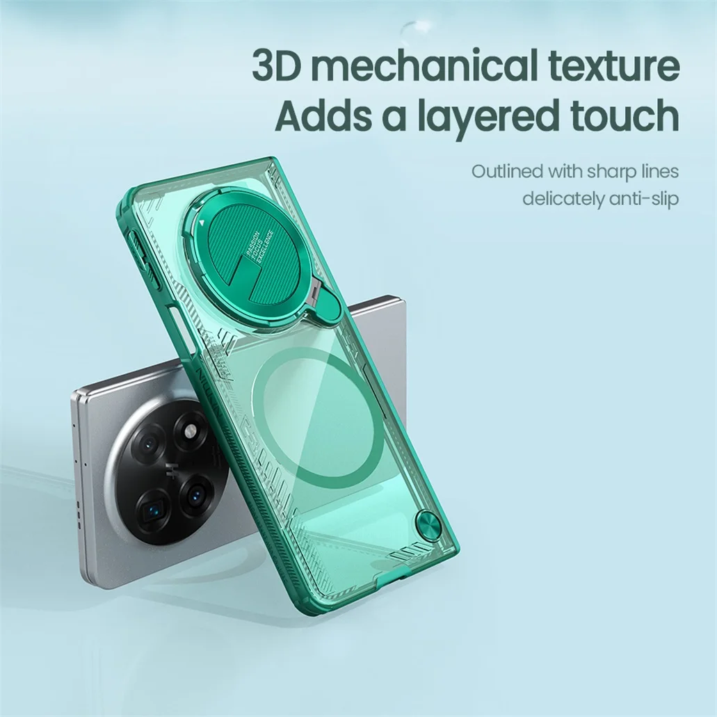 For OPPO Find N5 MagSafe Transparent Case NILLKIN Iceblade Fold Camera Protective Magnetic Cover For Find N5 With Metal Stand - view 4