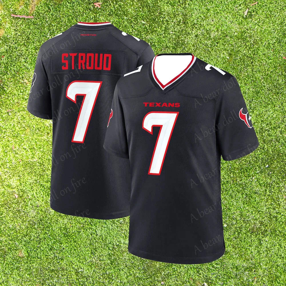 Jersey No. 10 Classic Short-Sleeved C.J. Stroud Houston Texans Jersey Sport T-Shirt Style Trend Fashion Clothing Tops