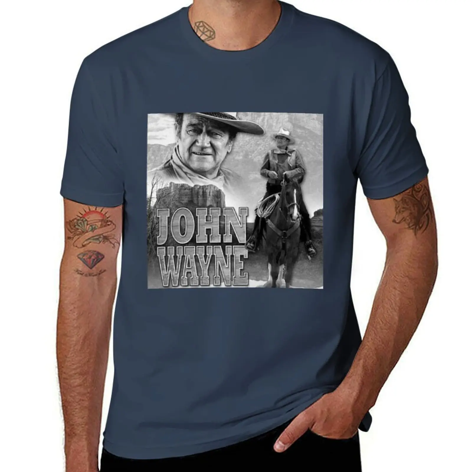 

John Wayne - The Western Hero T-Shirt t shirts for man cotton funny essential t shirt t shirt personalised T-Shirt
