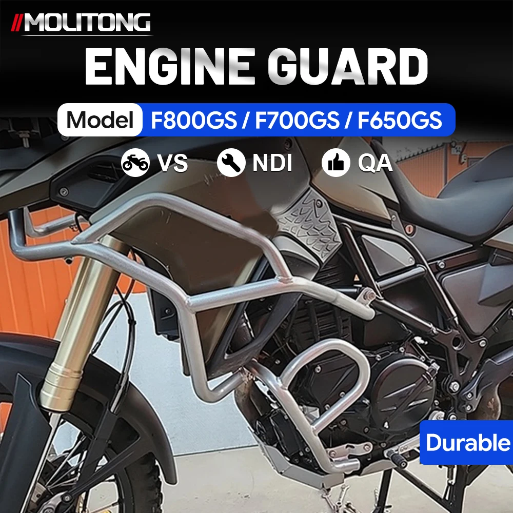 For BMW F800GS F700GS F650GS Crash Bar Off Road Mod For Tour & Daily Rider Bike Protector Stainless Steel No Drill Frame Guard