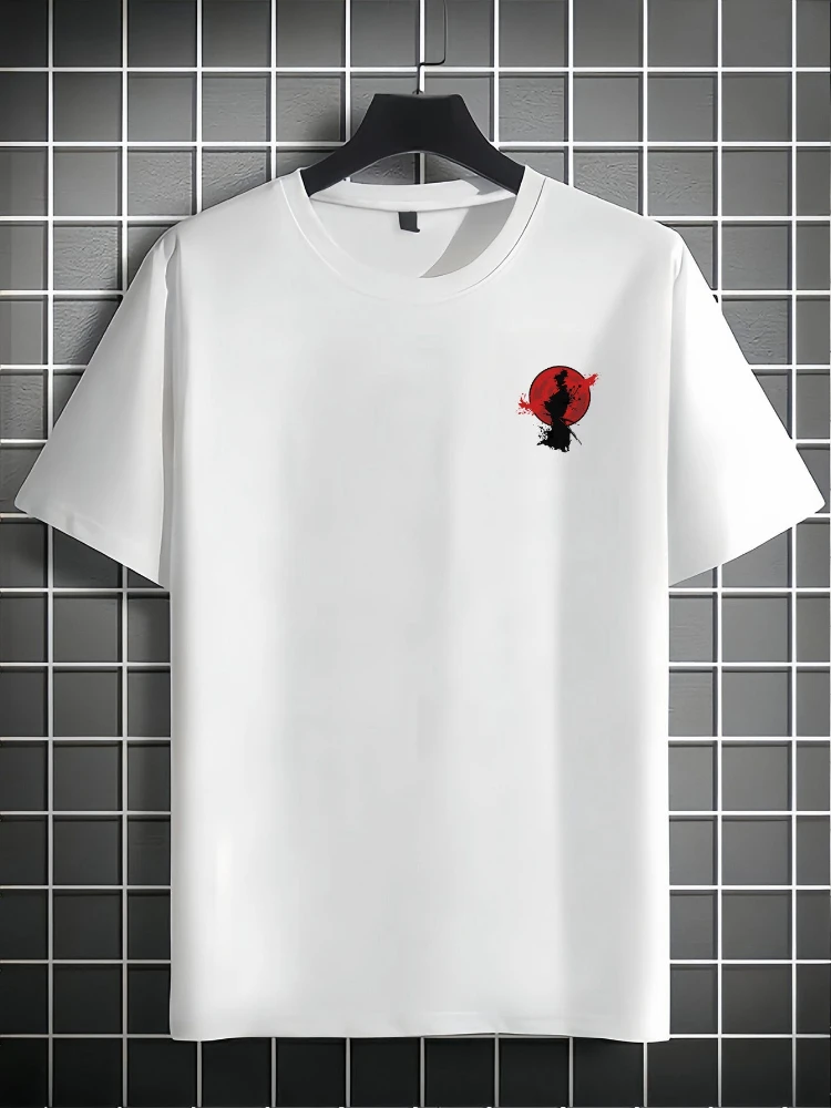 

with Japanese Samurai pattern design -100% cotton O-neck short sleeve summer casual men's printed T-shirt.