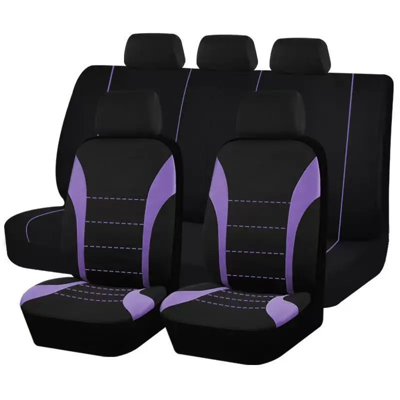 Universal 7 Colors Car New 5 Seats Cover Auto Car Seat Covers Ployester Cushion Full Set Front Rear For Sedans Seat Covers AT MT