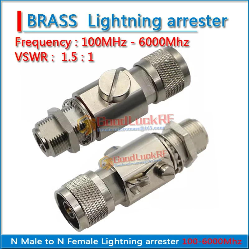 

L16 N Male to N Female Lightning Arrester 100-6000MHZ Interphone Lightning Arrester MC-6bp Surge Protector GPS