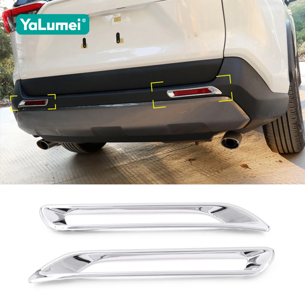 For Toyota RAV4 XA50 2019 2020 2021 2022 2023 2024 Hybrid ABS Car Rear Fog Light Lamp Cover Trim Bumper Reflector Accessories